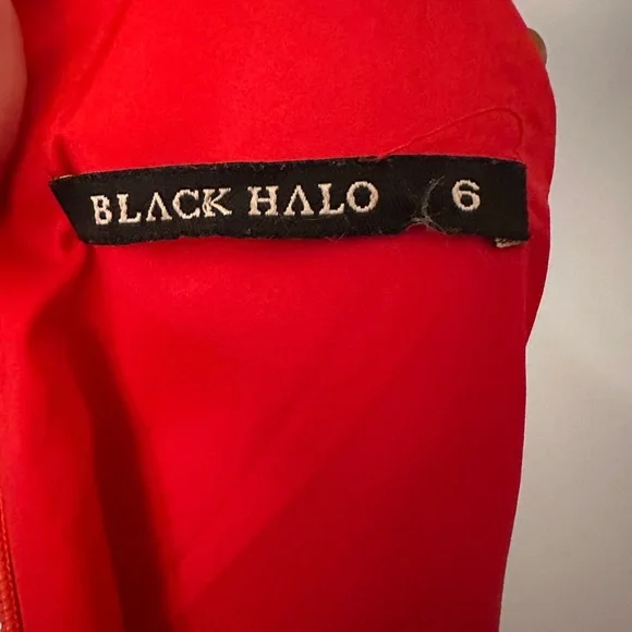 Black Halo Marcelle Sleeveless Stretch Crepe Sheath Dress, Size 6, Red - Picture 5 of 16